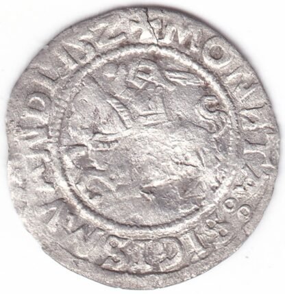 H80 J. Žygimanto Senojo lietuviškas pusgrašis, 1522 m. Data 15Z. - Image 2