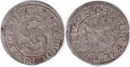 2SV121-58. Žygimantas Vaza. Lietuviškas 1626 m. šilingas. Veidrodinis dvejetas datoje.