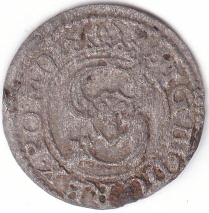 2SV121-58. Žygimantas Vaza. Lietuviškas 1626 m. šilingas. Veidrodinis dvejetas datoje. - Image 2