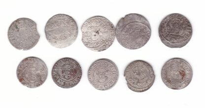 Žygimantas Vaza. Dešimt skirtingų metų lietuviškų šilingų 1614-1627 m. (2)