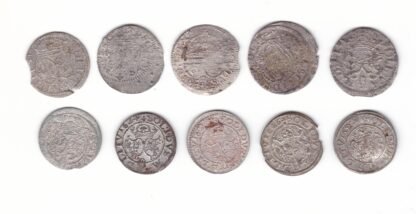 Žygimantas Vaza. Dešimt skirtingų metų lietuviškų šilingų 1614-1627 m. (2) - Image 2