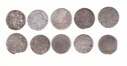 Žygimantas Vaza. Dešimt skirtingų metų lietuviškų šilingų 1614-1627 m. (3) - Image 2