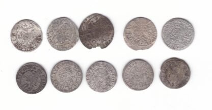 Žygimantas Vaza. Dešimt skirtingų metų lietuviškų šilingų 1614-1627 m. (4) - Image 2