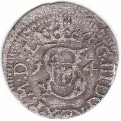 2SV124-11. Žygimantas Vaza. Lietuviškas 1614 m. šilingas - Image 2