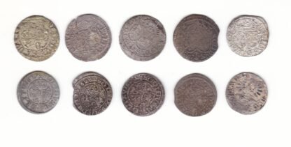 Žygimantas Vaza. Dešimt skirtingų metų lietuviškų šilingų 1614-1627 m. (5) - Image 2