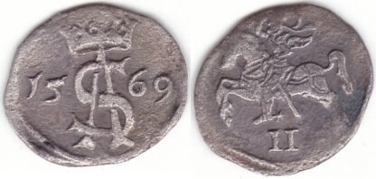 3SA3-2. Žygimanto Augusto lietuviškas dvidenaris, 1569 m.