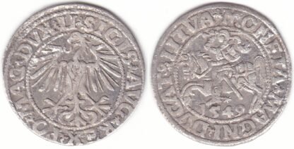 4SA40-12. Žygimanto Augusto lietuviškas pusgrašis, 1549 m.