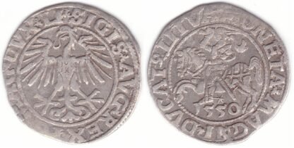 4SA45-13. Žygimanto Augusto lietuviškas pusgrašis, 1550 m.