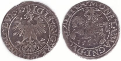 4SA95-24. Žygimanto Augusto lietuviškas pusgrašis, 1560 m.