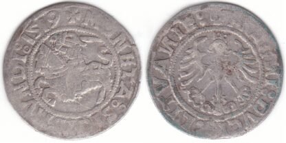 H63 A1. Žygimanto Senojo lietuviškas pusgrašis, 1519 m.