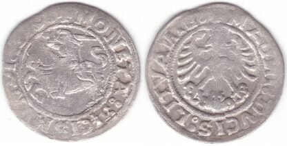 H63 K1. Žygimanto Senojo lietuviškas pusgrašis, 1519 m.