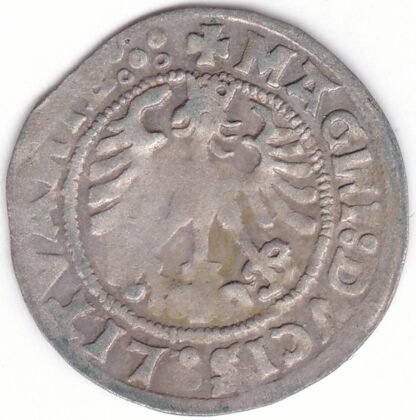 H63 Y. Žygimanto Senojo lietuviškas pusgrašis, 1519 m. 151:9. - Image 3