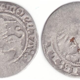 H43 A4. Žygimanto Senojo lietuviškas pusgrašis, 1514 m.