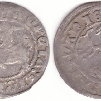 H43 B. Žygimanto Senojo lietuviškas pusgrašis, 1514 m. DVCI.