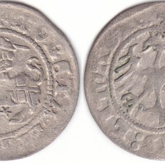 H47 B. Žygimanto Senojo lietuviškas pusgrašis, 1517 m. SIGSMVNDI.