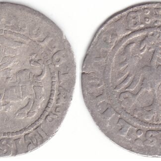 H48 A. Žygimanto Senojo lietuviškas pusgrašis, 1517 m.