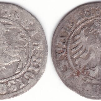 H55 AB. Žygimanto Senojo lietuviškas pusgrašis, 1518 m.