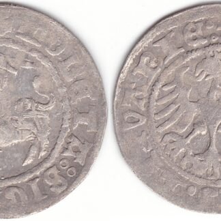 H55 H1. Žygimanto Senojo lietuviškas pusgrašis, 1518 m.