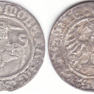 H55 M. Žygimanto Senojo lietuviškas pusgrašis, 1518 m.