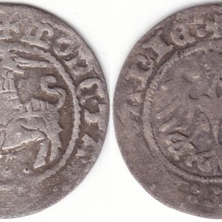 H55 M. Žygimanto Senojo lietuviškas pusgrašis, 1518 m.