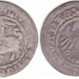 H55 N. Žygimanto Senojo lietuviškas pusgrašis, 1518 m. SIGSMVNDI.