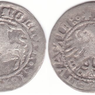 H57 B. Žygimanto Senojo lietuviškas pusgrašis, 1518 m. Got/ren.