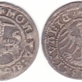 H60 B. Žygimanto Senojo lietuviškas pusgrašis, 1519 m. Ren/got.