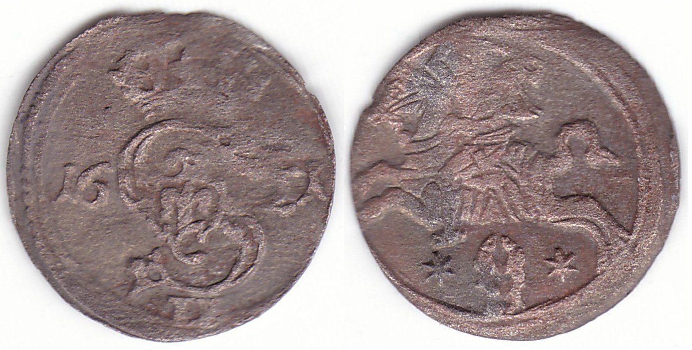 1SV26-23. Žygimanto Vazos lietuviškas dvidenaris, 1621 m.