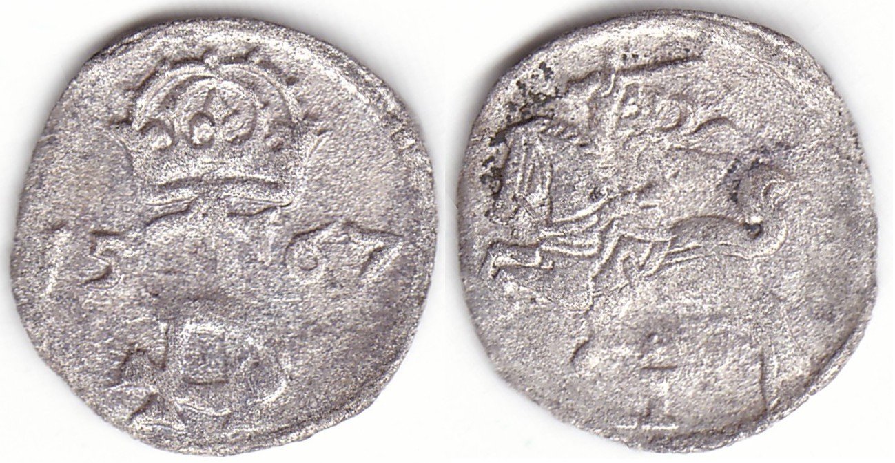 3SA2-1. Žygimanto Augusto lietuviškas dvidenaris, 1567 m.