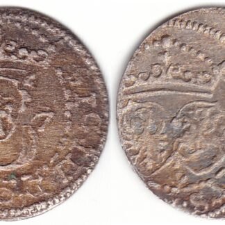 2SV53-31. Žygimantas Vaza. Lietuviškas 1617 m. šilingas RR