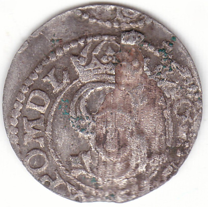 2SV121-58. Žygimantas Vaza. Lietuviškas 1626 m. šilingas. Veidrodinis dvejetas datoje. - Image 2