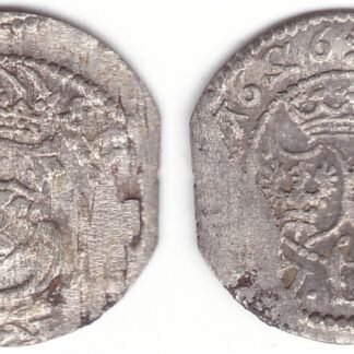 2SV121-58. Žygimantas Vaza. Lietuviškas 1626 m. šilingas. Veidrodinis dvejetas datoje.