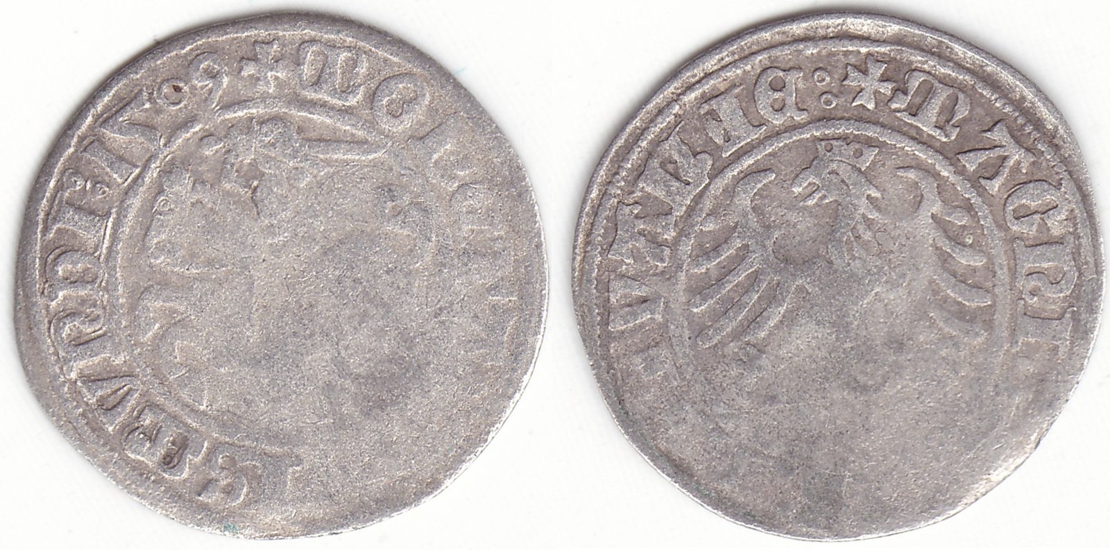 H33 N. Žygimanto Senojo lietuviškas pusgrašis, 1509 m. IŠ KNYGOS.