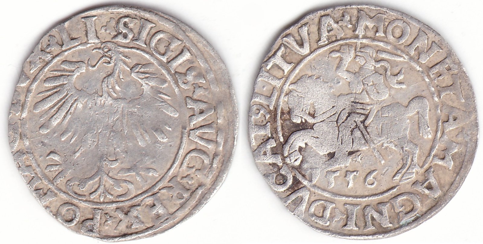 4SA192-16. Žygimanto Augusto lietuviškas pusgrašis, 1556 m.