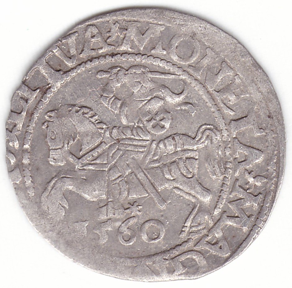 4SA101-26. Žygimanto Augusto lietuviškas pusgrašis, 1560 m. Rozetė averse. - Image 3