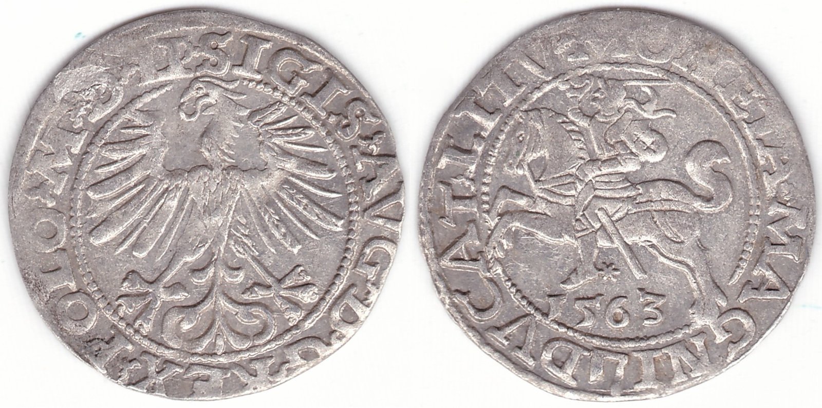 4SA139-37. Žygimanto Augusto lietuviškas pusgrašis, 1563 m.