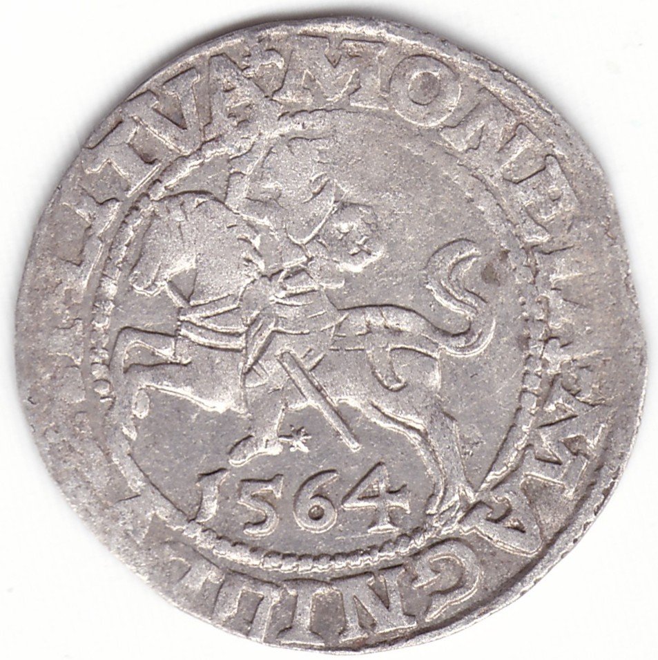 4SA158-43. Žygimanto Augusto lietuviškas pusgrašis, 1564 m. - Image 3