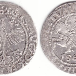 4SA158-43. Žygimanto Augusto lietuviškas pusgrašis, 1564 m.