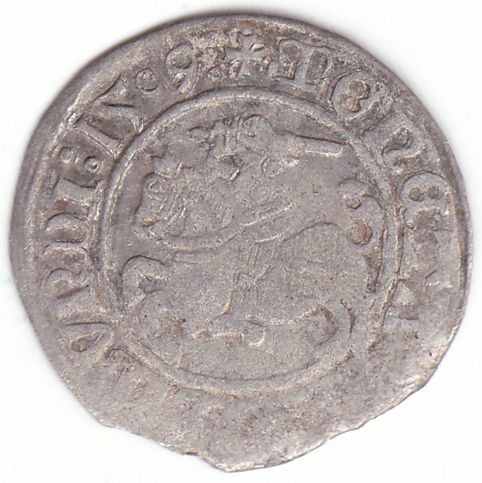 H33 AA. Žygimanto Senojo lietuviškas pusgrašis, 1509 m. Moneta iš katalogo. - Image 2