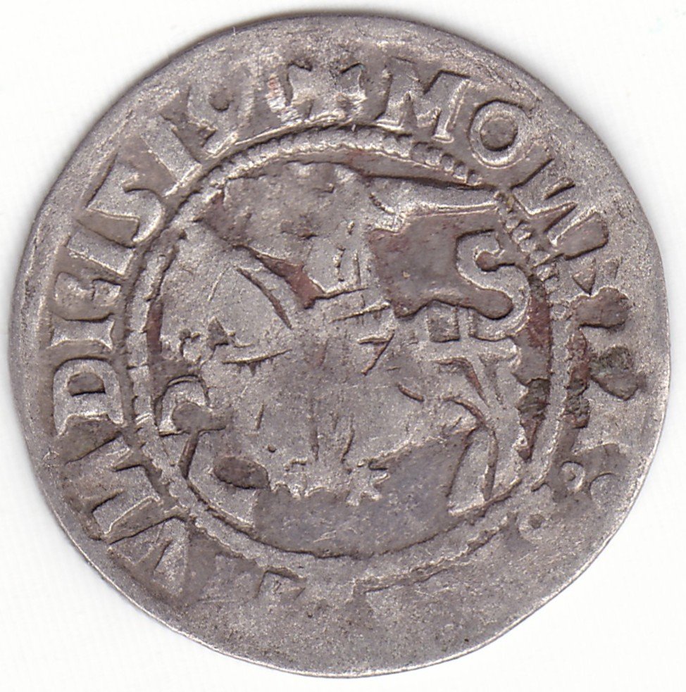 H65 B. Žygimanto Senojo lietuviškas pusgrašis, 1519 m. IŠ KNYGOS. - Image 2
