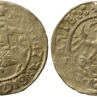 H79 AA. Žygimanto Senojo lietuviškas pusgrašis, 1521 m.