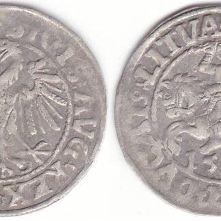 4SA34-12. Žygimanto Augusto lietuviškas pusgrašis, 1547 m.