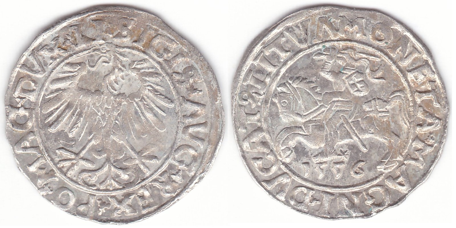 4SA208-16. Žygimanto Augusto lietuviškas pusgrašis, 1556 m. LITVΛ