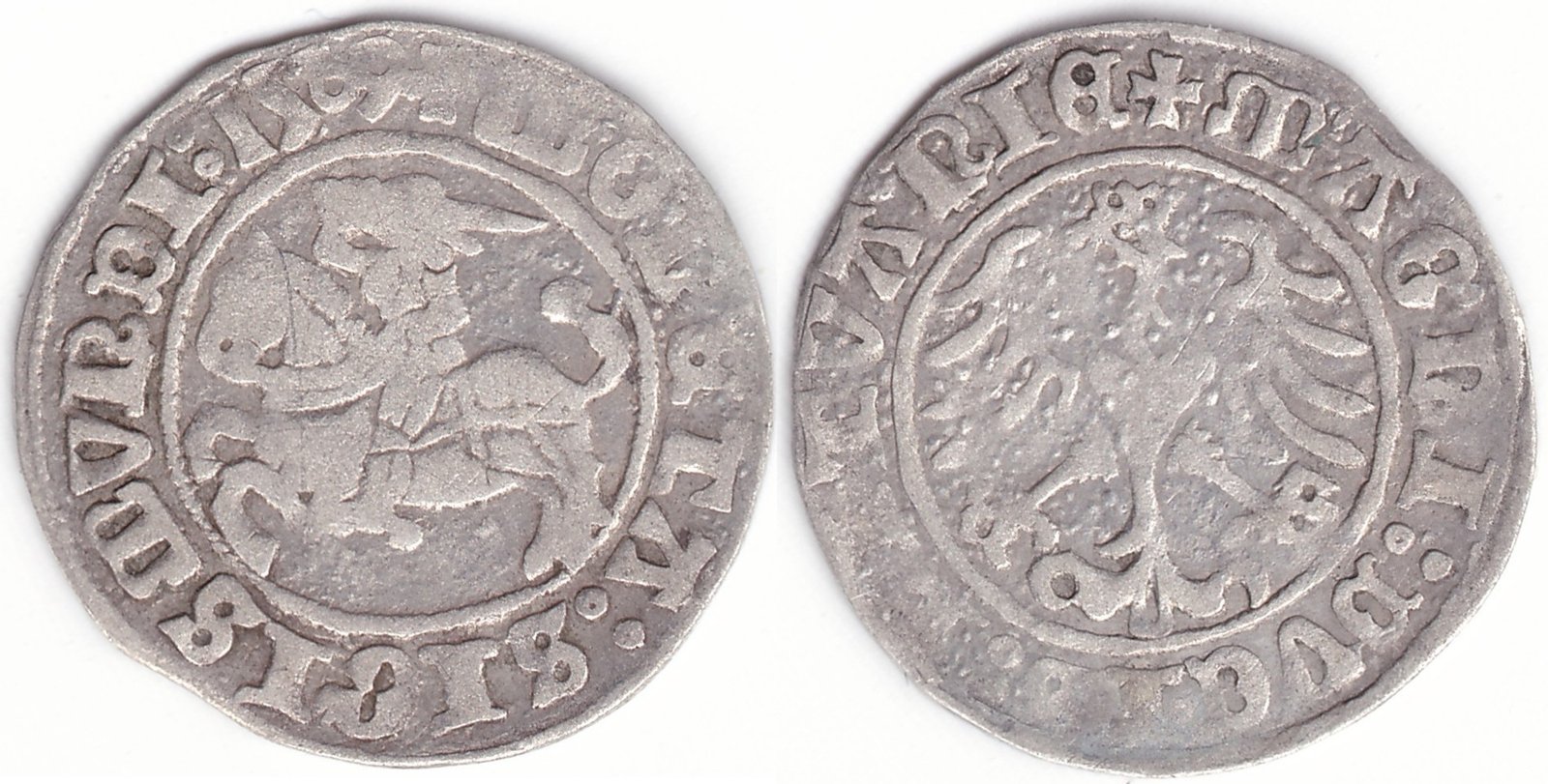 H33 G. Žygimanto Senojo lietuviškas pusgrašis, 1509 m.