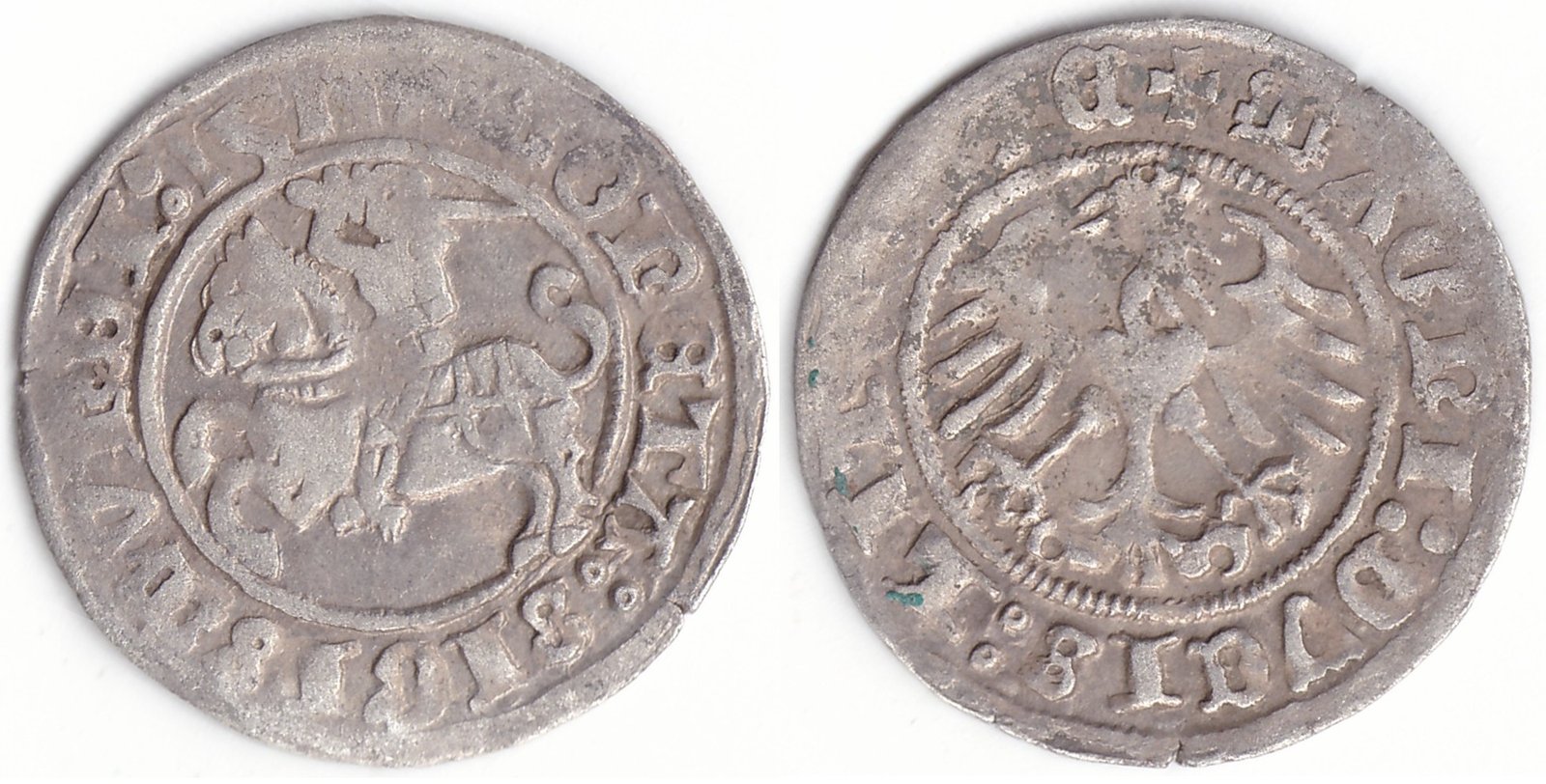 H39 A. Žygimanto Senojo lietuviškas pusgrašis, 1511 m.