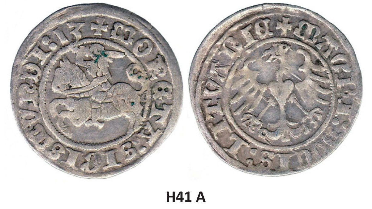 H41 A. Žygimanto Senojo lietuviškas pusgrašis, 1513 m. Moneta iš katalogo - Image 4