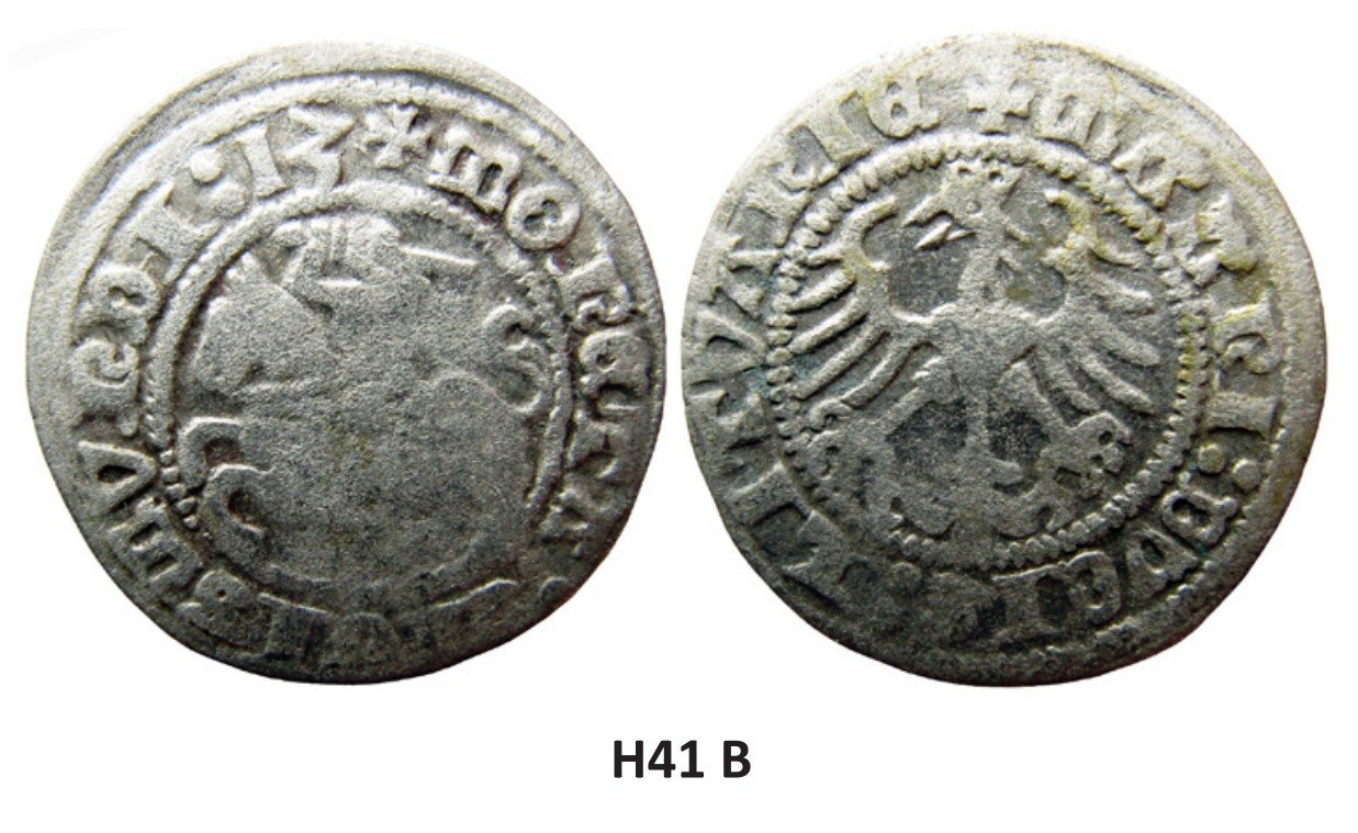 H41 B. Žygimanto Senojo lietuviškas pusgrašis, 1513 m. Moneta iš katalogo - Image 4