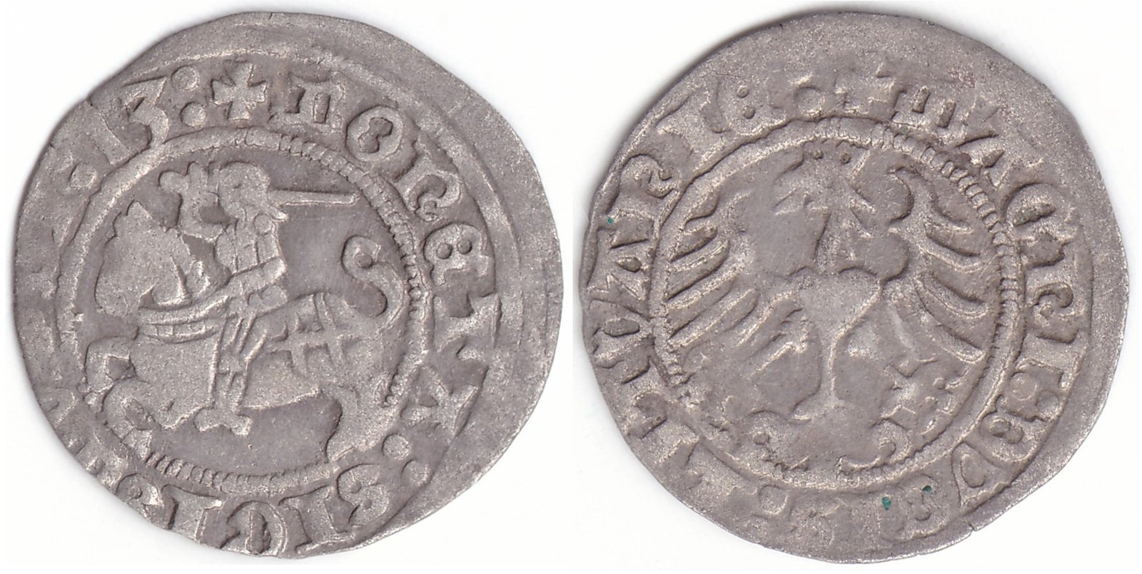 H41 R. Žygimanto Senojo lietuviškas pusgrašis, 1513 m.