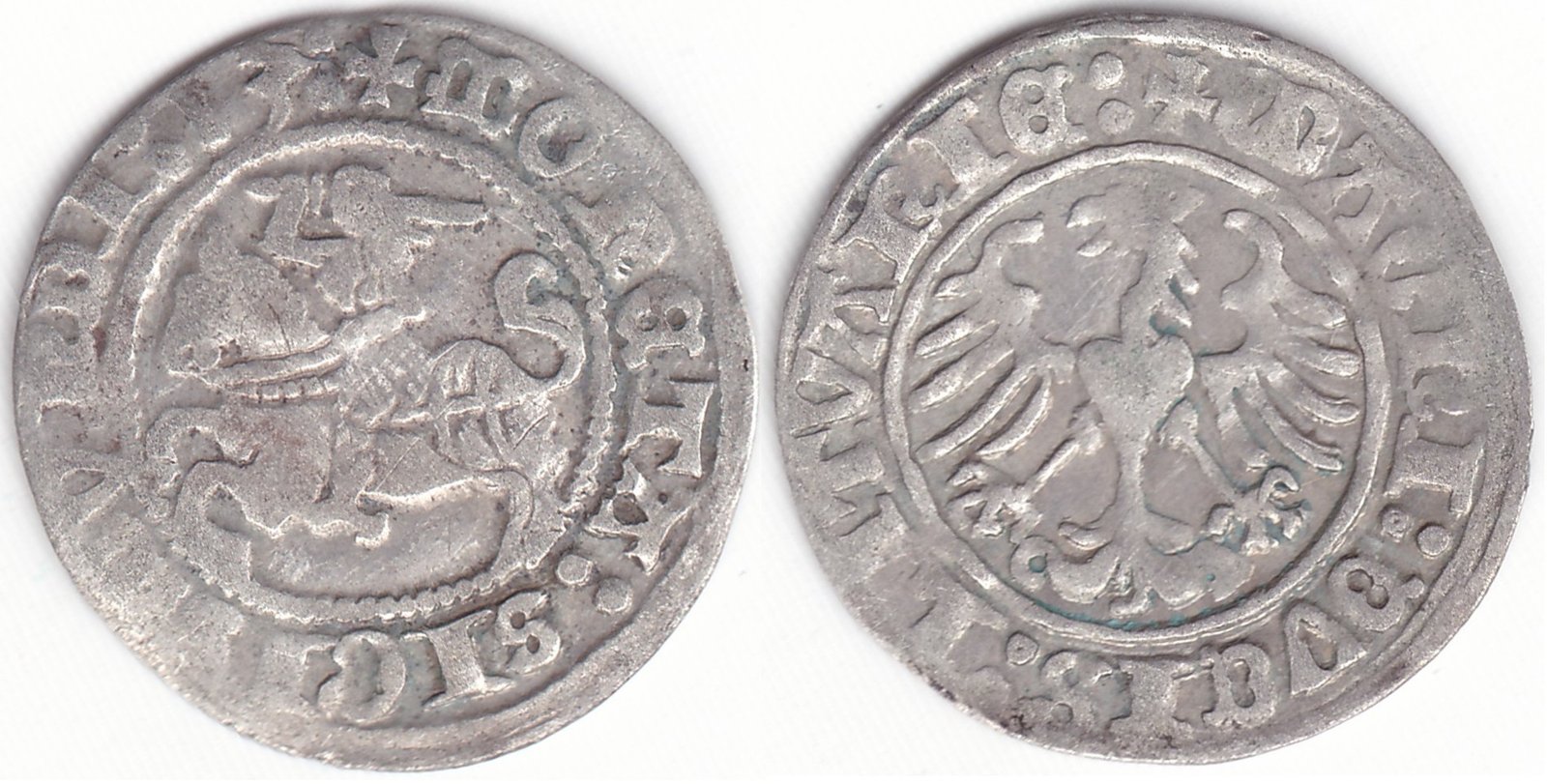 H41 R. Žygimanto Senojo lietuviškas pusgrašis, 1513 m.