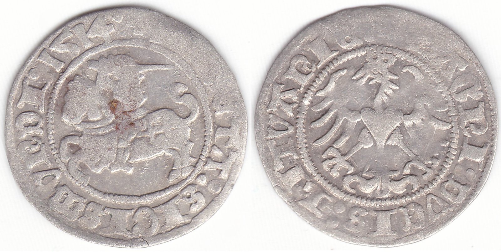 H43 L. Žygimanto Senojo lietuviškas pusgrašis, 1514 m.
